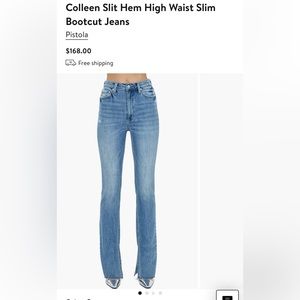 Pistola jeans slit inside no raw hem